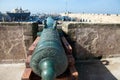 Harbour fortifications at the Essaouira fo Royalty Free Stock Photo