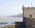 Harbour fortifications at the Essaouira fo Royalty Free Stock Photo