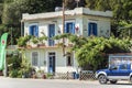 A harbour front house in Poros, Elios Proni, Cephalonia Kefelonia, Greece.
