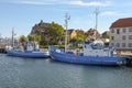 The harbour of Helsingor on Denmark Royalty Free Stock Photo