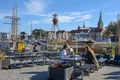 The harbour of Helsingor on Denmark Royalty Free Stock Photo