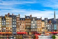 The harbour of Honfleur, Normandy, France with yachts Royalty Free Stock Photo