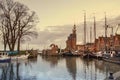 Harbour of Hoorn with sailboats