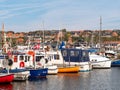 Harbour of Lemvig on south bank of Limfjord, Midtjylland, Denmark Royalty Free Stock Photo