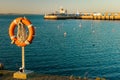 Harbour lighthouse at sunset. Howth. Dublin. Ireland Royalty Free Stock Photo