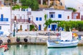 Harbour in Makri Gialos village in southern Crete, Greece