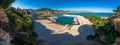 Harbour in Makri Gialos village in southern Crete. Royalty Free Stock Photo