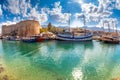 The harbour and medieval castle at Kyrenia. Cyprus Royalty Free Stock Photo