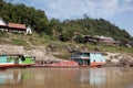 Harbour on the Mekong river Royalty Free Stock Photo
