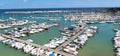 Harbour in Otranto town with small boats and ships, Puglia region, Italy, Adriatic Sea Royalty Free Stock Photo