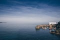 The harbour of the picturesque Cornish fishing village of Coverack, Cornwall, UK