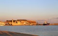 Harbour in Rethymno at sunrise, Crete island, Greece Royalty Free Stock Photo