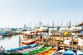 Harbour ship and boat docks in Jakarta, Indonesia