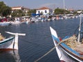 Harbour in Skala Kalloni on the island of Lesvos Greece Royalty Free Stock Photo