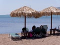 Harbour in Skala Kalloni on the island of Lesvos Greece Royalty Free Stock Photo