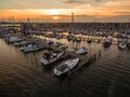 Harbour at sunset Royalty Free Stock Photo