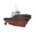 Harbour Tug Boat on white. 3D illustration