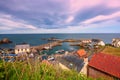 the harbour and village at St. Abbs, Scotland Royalty Free Stock Photo