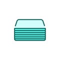 Hard bed mattress icon. Health sleep vector illustration.