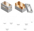 Hard board paper rigid box 3d mockup with dieline