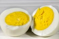Hard-boiled egg cut in half Royalty Free Stock Photo