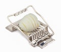 Hard boiled egg cutter Royalty Free Stock Photo