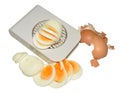 Hard Boiled Egg And Cutter Royalty Free Stock Photo