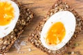 Hard boiled egg sandwich Royalty Free Stock Photo