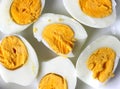 Hard Boiled Eggs Cut into Halfs