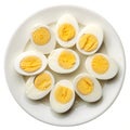 Hard Boiled Eggs on Plate Royalty Free Stock Photo