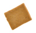 Hard bread cracker on a white background