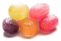 Hard candies over white background Royalty Free Stock Photo