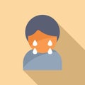 Hard coping skills icon flat vector. Work curiosity