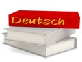 Hard cover books with Deutsch word Royalty Free Stock Photo