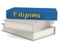 Hard cover blue books with Filipino word