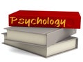 Hard cover red books with Psychology word