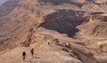 Hard and dangerous hiking trail. Extreme climbing and adrenaline. Royalty Free Stock Photo