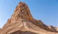 Hard and dangerous hiking trail in Judean Desert, Israel