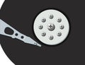 Hard disc - detail - vector Royalty Free Stock Photo