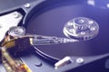 Hard disc drive repair macro Royalty Free Stock Photo