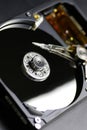 Hard disc drive repair macro Royalty Free Stock Photo