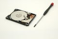 Hard disc and screwdriver Royalty Free Stock Photo
