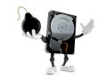 Hard disk character holding bomb