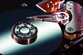 Hard disk closeup Royalty Free Stock Photo