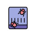 Hard disk cyber attack icon. Simple color with outline vector elements of hacks icons for ui and ux, website or mobile application Royalty Free Stock Photo