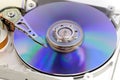 Hard disk drive in blue Royalty Free Stock Photo