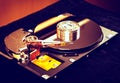 Hard Disk Drive closeup Royalty Free Stock Photo