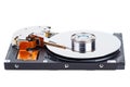 Hard disk drive with cover removed Royalty Free Stock Photo