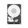 Hard disk drive HDD isolated on white background, vector