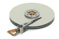 Hard Disk Drive (HDD) view inside Royalty Free Stock Photo